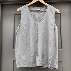 6397 sleeveless silk blouse, grey, sz s